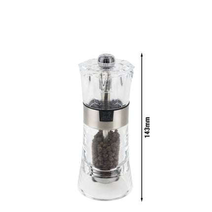 (6 pieces) PEUGEOT | OSLO - Pepper Mill - Acrylic/Stainless Steel - Height: 140mm