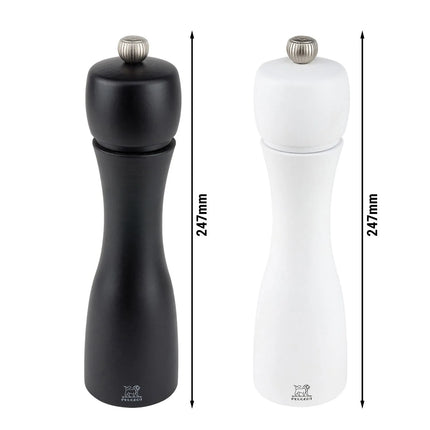 (6 pieces) PEUGEOT | TAHITI - Salt & Pepper Mill - Matte Black & White - Height: 200mm