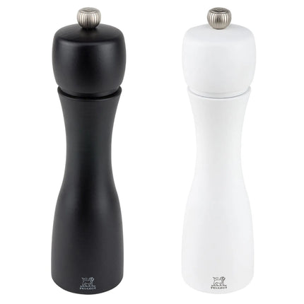 (6 pieces) PEUGEOT | TAHITI - Salt & Pepper Mill - Matte Black & White - Height: 200mm