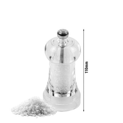 (6 pieces) PEUGEOT | TOUL Salt Mill - Acrylic - Hardened Steel Mechanism - H 110 mm