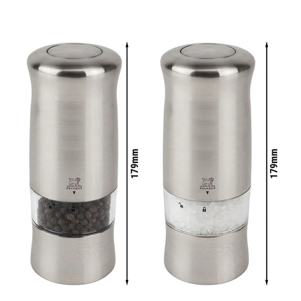 (6 pieces) PEUGEOT | ZELI - Salt & Pepper Mill - Electric - Height: 140mm