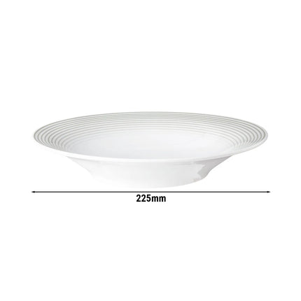 (6 pieces) SELTMANN WEIDEN | Blues Deep Soup Plate – Ø 230 mm - Pearl Grey - Porcelain