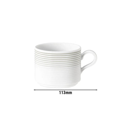 (6 pieces) SELTMANN WEIDEN | Blues Porcelain Coffee Cups – 250 ml - Pearl Grey