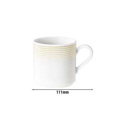 (6 pieces) SELTMANN WEIDEN | Blues Porcelain Coffee Mug with Handle – 280 ml - Sand Beige