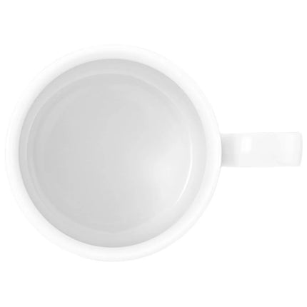 (6 pieces) SELTMANN WEIDEN | Blues Porcelain Coffee Mug with Handle – 280 ml - Pearl Grey