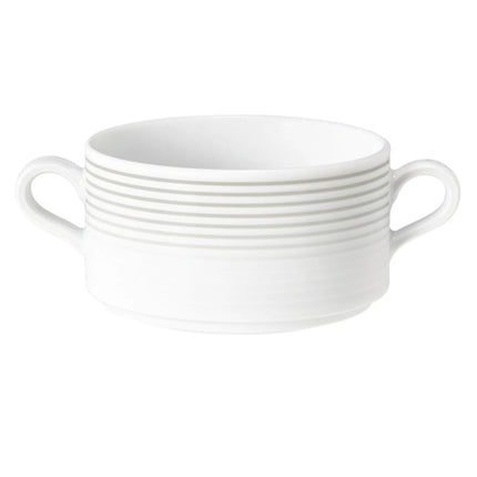 (6 pieces) SELTMANN WEIDEN | Blues Porcelain Soup Cup – Pearl Grey - 300 ml