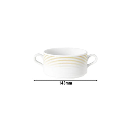 (6 pieces) SELTMANN WEIDEN | Blues Porcelain Soup Cup – Sand Beige - 300 ml