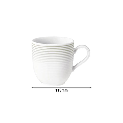 (6 pieces) SELTMANN WEIDEN | Blues Tulip Porcelain Coffee Mug with Handle – 280 ml - Pearl Grey