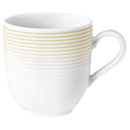 (6 pieces) SELTMANN WEIDEN | Blues Tulip Porcelain Coffee Mug with Handle – 280 ml - Sand Beige