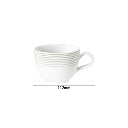 (6 pieces) SELTMANN WEIDEN | Cafeteria Cup – Pearl Grey - 220 ml - Porcelain - Tulip