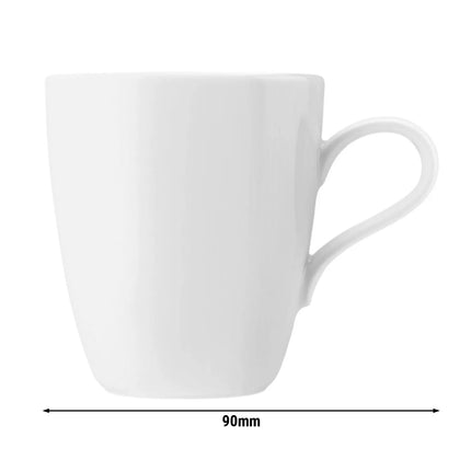(6 pieces) SELTMANN WEIDEN | Coup Fine Dining Porcelain Coffee Mug with Handle – 380 ml - White - High-Gloss, Extremely Robust, Microwave-Safe