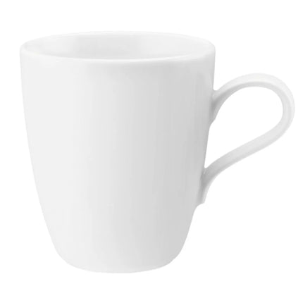 (6 pieces) SELTMANN WEIDEN | Coup Fine Dining Porcelain Coffee Mug with Handle – 380 ml - White - High-Gloss, Extremely Robust, Microwave-Safe
