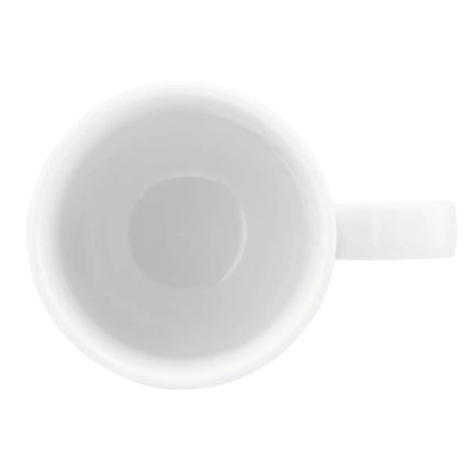 (6 pieces) SELTMANN WEIDEN | Coup Fine Dining Porcelain Coffee Mug with Handle – 380 ml - White - High-Gloss, Extremely Robust, Microwave-Safe