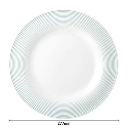 (6 pieces) SELTMANN WEIDEN | Flat Porcelain Dinner Plate Ø 28 cm – Arctic Blue - High-Gloss