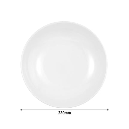 (6 pieces) SELTMANN WEIDEN | Meran Steak & More Flat Plate – White - Porcelain - Stackable - Abrasion Protection - Easy to Clean