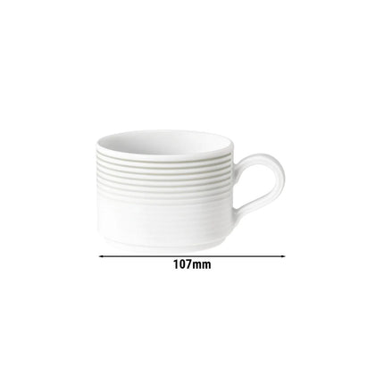(6 pieces) SELTMANN WEIDEN | Porcelain Coffee Cups Blues – Pearl Grey – 180 ml – Dishwasher, Microwave & Oven Safe