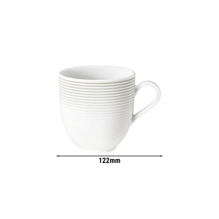 (6 pieces) SELTMANN WEIDEN | Porcelain Latte Coffee Cup 370 ml – Pearl Grey - Blues Series