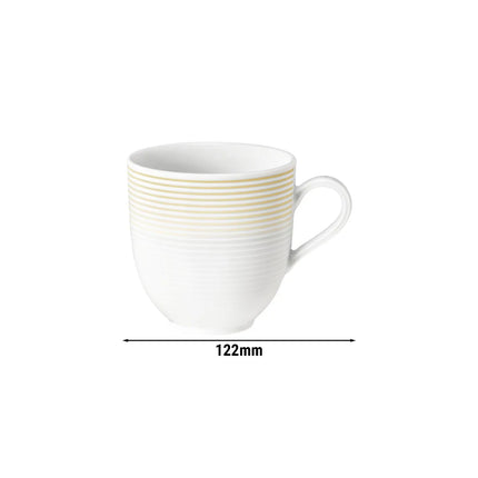 (6 pieces) SELTMANN WEIDEN | Porcelain Latte Coffee Cup 370 ml – Sand Beige - Blues Series