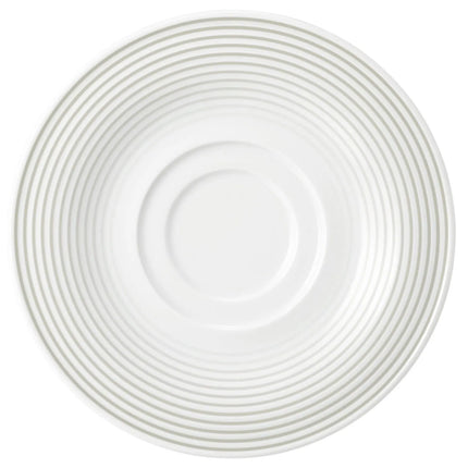 (6 pieces) SELTMANN WEIDEN | Round Coffee Saucer Blues – Pearl Grey – Ø165 mm – High-Gloss Porcelain