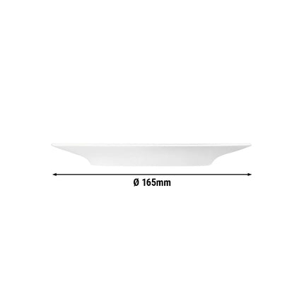 (6 pieces) SELTMANN WEIDEN | Round Coffee Saucer – White – Ø165 mm – High-Gloss Porcelain
