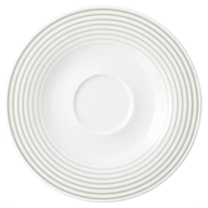 (6 pieces) SELTMANN WEIDEN | Round Espresso Saucer Blues – Pearl Grey – Ø135 mm – High-Gloss Porcelain
