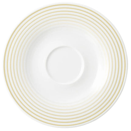 (6 pieces) SELTMANN WEIDEN | Round Espresso Saucer Blues – Sand Beige – Ø135 mm – High-Gloss Porcelain