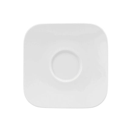 (6 pieces) SELTMANN WEIDEN | Square Espresso Saucer – White - 160 x 160 mm - High-Gloss Porcelain