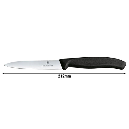 (6 pieces) VICTORINOX | Swiss Classic Vegetable Knife Set – 10 cm blade - black handle