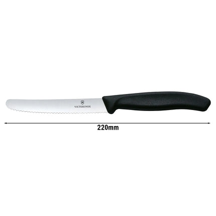 (6) VICTORINOX | Swiss Classic Tomato & Table Knives – 110 mm extra‑sharp serrated edge