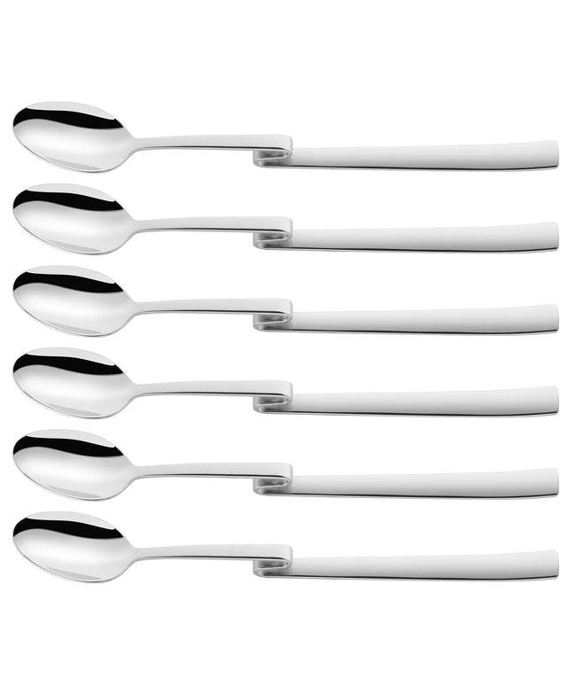 (6) ZWILLING | Dinner Latte Macchiato Spoon Set – Curved Handles Hang on Glasses - 18/10 Steel