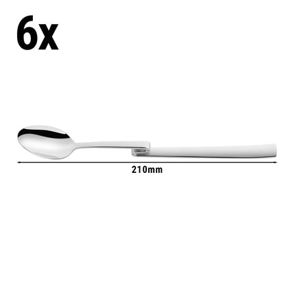 (6) ZWILLING | Dinner Latte Macchiato Spoon Set – Curved Handles Hang on Glasses - 18/10 Steel