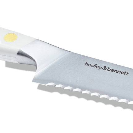 Dao Cắt Bánh Mì Hedley & Bennett HB001732 21.8 cm Cán Thép Trắng Thép Đức