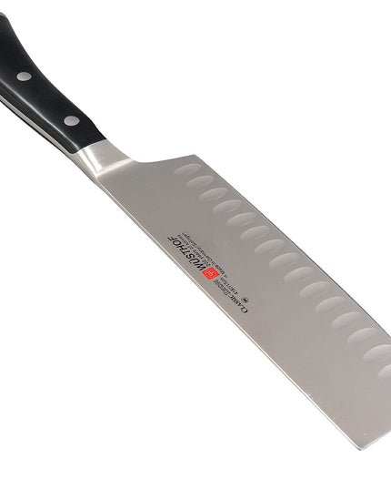 Dao Nakiri Wusthof Classic Ikon 17.8 cm - Lưỡi Rỗng, Cán Đen (4187-7/17)