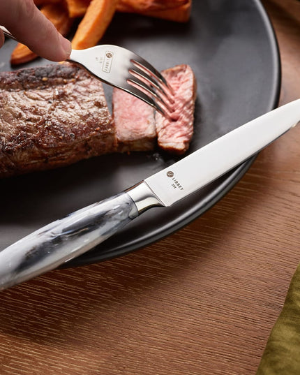 Dao Steak Libbey 2012894 23.8 cm Cán Nhựa Đá Cẩm Thạch Xám