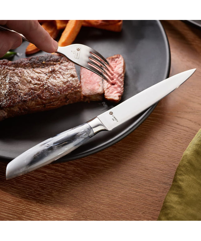 Dao Steak Libbey 2012894 23.8 cm Cán Nhựa Đá Cẩm Thạch Xám