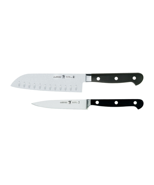Bộ Dao Gọt & Dao Santoku Henckels 1012092 Thép Không Gỉ Cán Nhựa Đen