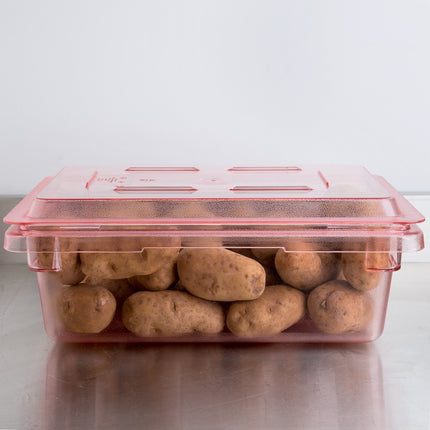 Nắp phẳng cho hộp đựng thực phẩm nhựa polycarbonate Cambro Camwear 1218CCW 46 x 30 cm màu đỏ an toàn