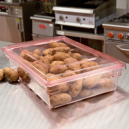 Nắp phẳng cho hộp đựng thực phẩm nhựa polycarbonate Cambro Camwear 1826CCW467 66 x 46 cm màu đỏ