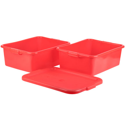 Bộ hộp đựng thực phẩm kèm khay thoát nước và nắp màu đỏ Vollrath Traex® Color-Mate™ 1507-C02 50,8 x 38,1 x 20,3 cm - Bộ