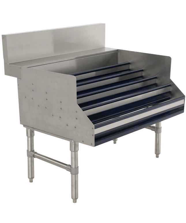 Kệ trưng bày rượu thép không gỉ Advance Tabco PLD-3024 Prestige Series 61 cm năm tầng - Sâu 76 cm