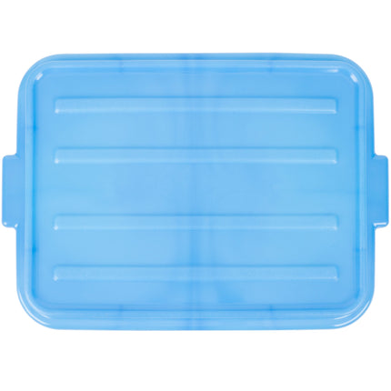 Nắp gài nổi cho hộp đựng thực phẩm / khay bàn dọn nhựa polypropylene Vollrath 1500-C04 Traex Color-Mate màu xanh dương -
