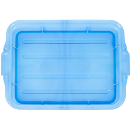 Nắp gài nổi cho hộp đựng thực phẩm / khay bàn dọn nhựa polypropylene Vollrath 1500-C04 Traex Color-Mate màu xanh dương -