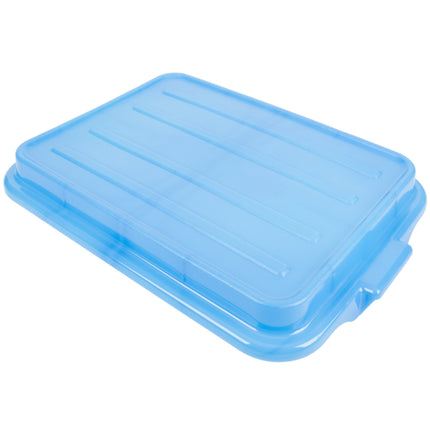 Nắp gài nổi cho hộp đựng thực phẩm / khay bàn dọn nhựa polypropylene Vollrath 1500-C04 Traex Color-Mate màu xanh dương -
