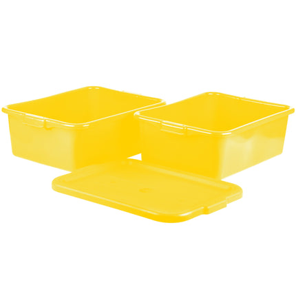 Bộ hộp đựng thực phẩm kèm khay thoát nước và nắp màu vàng Vollrath Traex® Color-Mate™ 1507-C08 50,8 x 38,1 x 20,3 cm - B