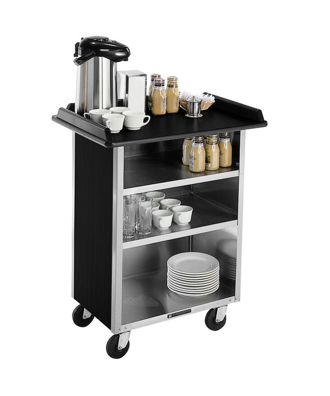 Xe phục vụ đồ uống inox Lakeside 681B 3 tầng mặt laminate đen - 148 x 61 x 97 cm