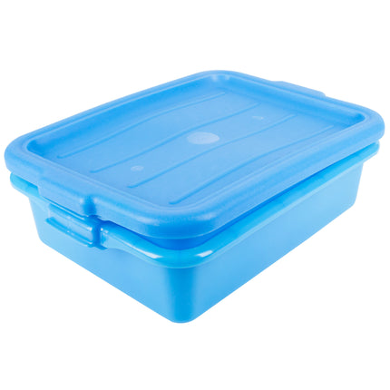 Bộ hộp đựng thực phẩm kèm khay thoát nước và nắp màu xanh dương Vollrath Traex® Color-Mate™ 1501-C04 50,8 x 38,1 x 12,7 