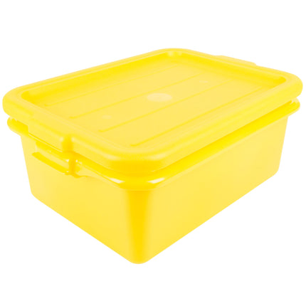 Bộ hộp đựng thực phẩm kèm khay thoát nước và nắp màu vàng Vollrath Traex® Color-Mate™ 1505-C08 50,8 x 38,1 x 20,3 cm - B