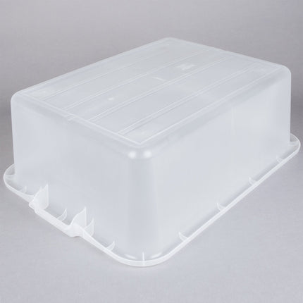 Hộp đựng thực phẩm / khay bàn dọn nhựa polypropylene Vollrath 1527-C13 Traex Color-Mate trong suốt - 51 x 38 x 18 cm