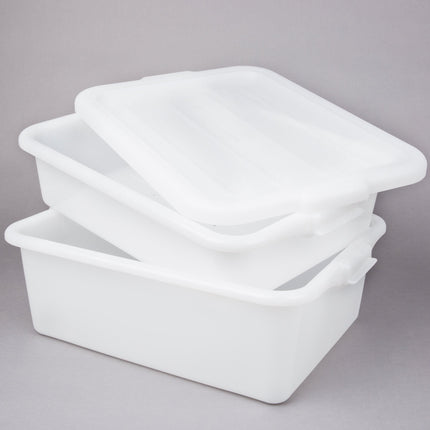 Bộ hộp đựng thực phẩm kèm khay thoát nước và nắp màu trắng Vollrath Traex® Color-Mate™ 1501-C05 50,8 x 38,1 x 15,2 cm - 