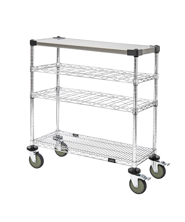 Xe Đẩy Tráng Miệng Chữ Nhật Quantum Food Service Thiết Kế Nhiều Tầng - Mạ Crôm (WRC-1436WSC-1SS)